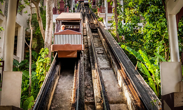 Hillside cable car