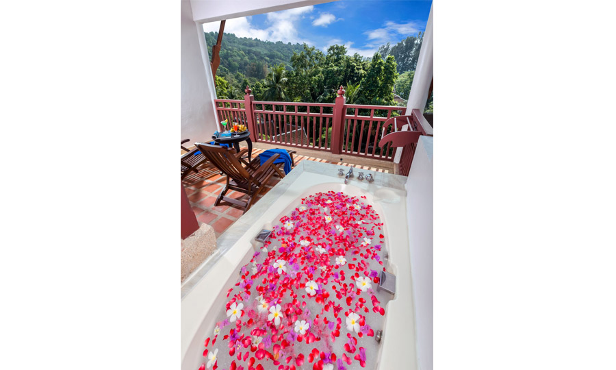 Hillside with Terrace Bathtub
